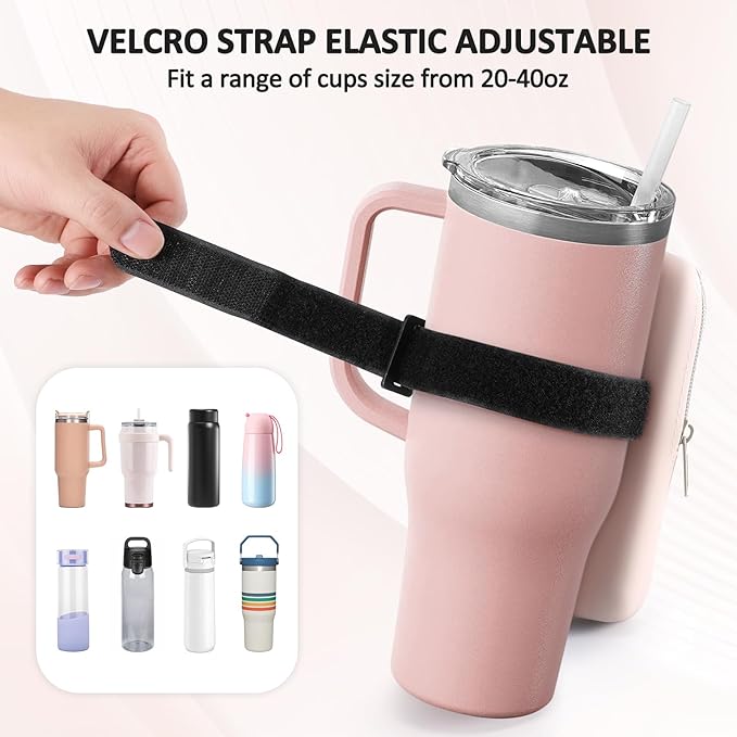 Silicone Water Bottle Pouch For Stanley Quencher Adventure 40 oz & Stanley IceFlow 20oz 30oz, Gym Accessories for Women, Stanley Cup Accessories, Water Bottle Pouch for Sports