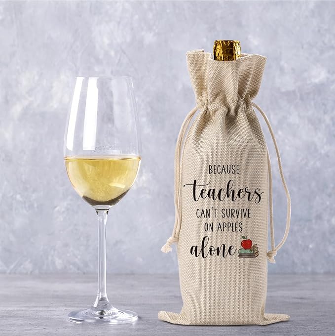 Cool Teacher Gift for Women Men Teacher Gifts End Of Year Teacher Gifts Teachers Appreciation Gifts Christmas Birthday Gifts for Teacher Wine Bag