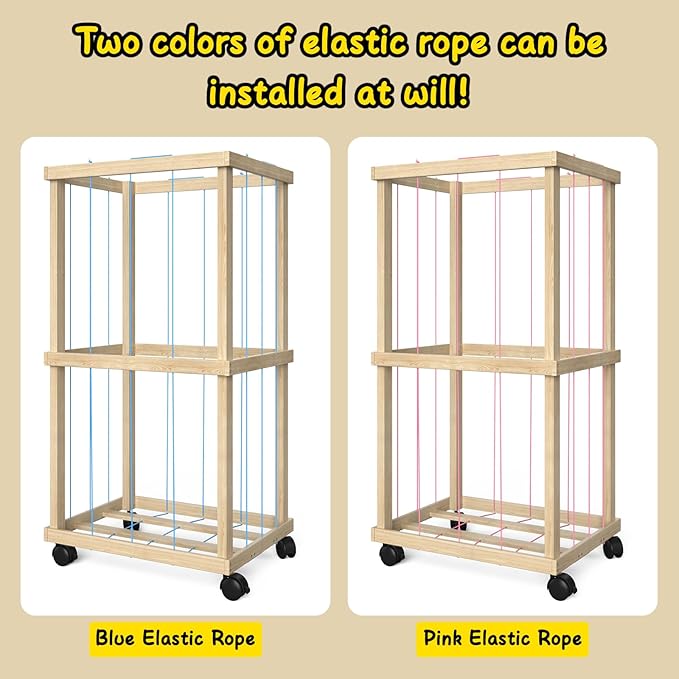 Stuffed Animal Zoo Storage Cage 35" Wood Large Stuffed Animal Storage Basket, PatioDeco Toy Storage for Big Small Stuffed Animals, Large Toy Organizer Holder for Kids Girls Boys