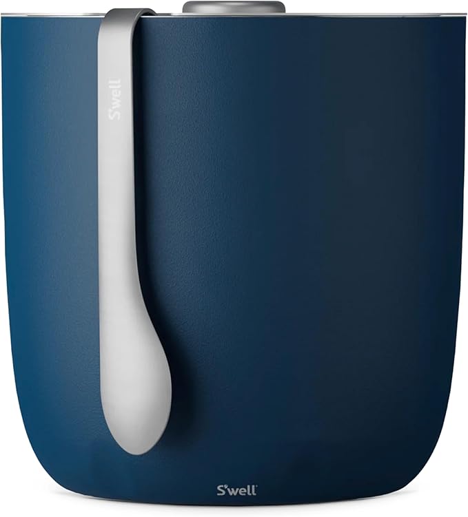 S'well Ice Bucket with Tongs, 68 oz, Azurite