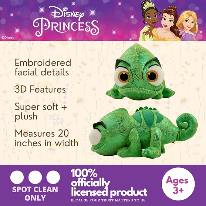 Franco Disney Princess Tangled Rapunzel Pascal The Chameleon, Bedding Super Soft Plush Cuddle Pillow Buddy, (Officially Licensed Product)