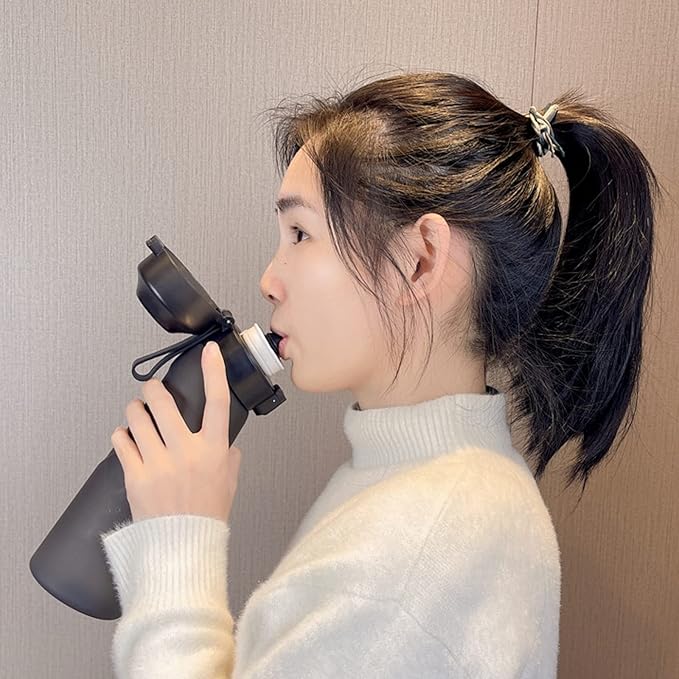 Water Bottle with Flavor Pods 21.9 Oz/650ml Fruit Fragrance Water Bottle Recyclable Sports Air Water Cup Scented Pods for Outdoor (Pineapple Pods)