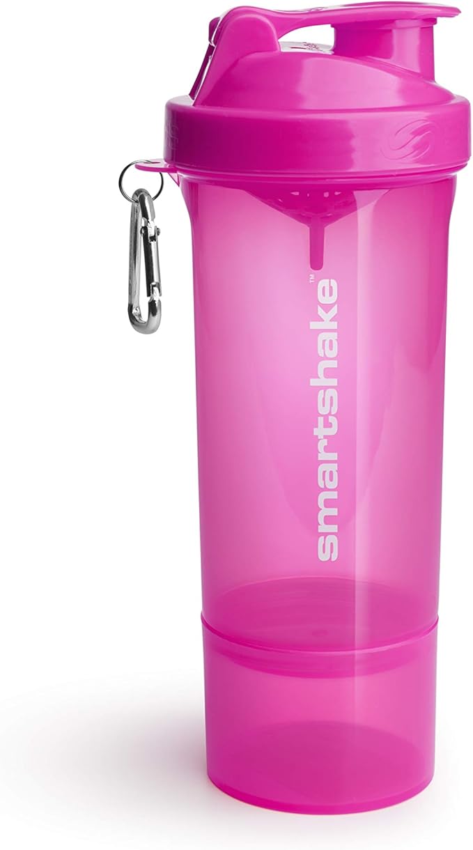 Smartshake SLIM, 17 oz Shaker Cup, Neon Pink (Packaging May Vary)