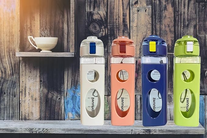 Water Bottle with Rope handle Easy Carry, Sport Water Bottle for Gym, Outdoor, School and Office, Leak Proof Portable Water Bottle BPA Free, Drink Water Bottles 650 ml / 22 oz. (Pink)