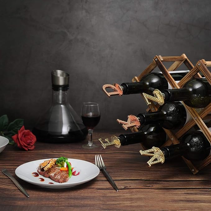 Miicol Wine Stopper, Prosecco Stopper, Wine Bottle Stopper, Personalised Champagne Stopper, Gold Wine Accessories, Wine Lovers Gift, Monogram Gift, Letter A