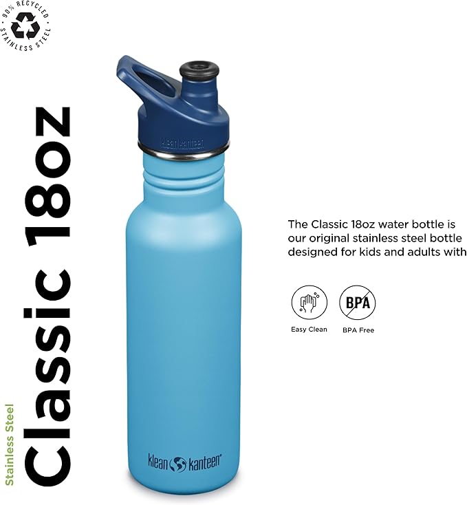 Classic Narrow 18oz (w/Sport Cap) Hawaiian Ocean