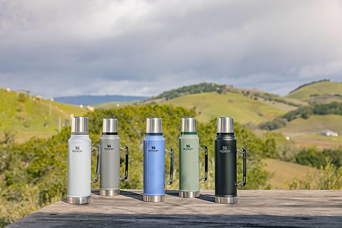 Stanley Classic Vacuum Insulated Wide Mouth Bottle -BPA-Free 18/8 Stainless Steel Thermos for Cold & Hot Beverages