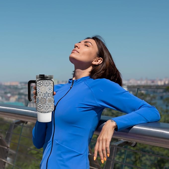 Water Bottle Pouch for Stanley Cup 40oz 30oz,Personalized Gym Purse for Men Women, Tumbler Pouch with Versatile Pocket Water Bottle Bag for Cards, Keys, Phone Botanical Leaf