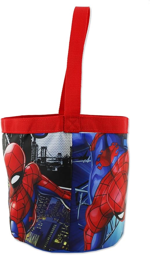 Marvel Super Hero Adventures Boys Collapsible Nylon Gift Basket Bucket Tote Bag