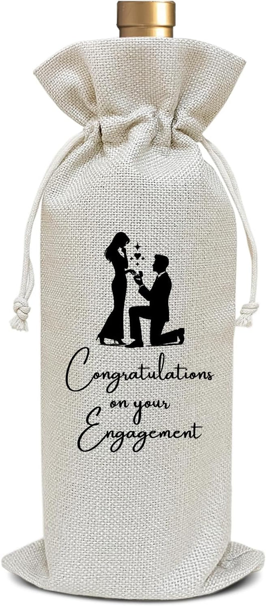Engagement Wine Bag Engagement Gifts for Couples, Gifts for Newly Engaged Couples Wedding Gift for Bride-to-be Groom-to-be Honeymoon Gifts Bridal Shower Party Favor /17