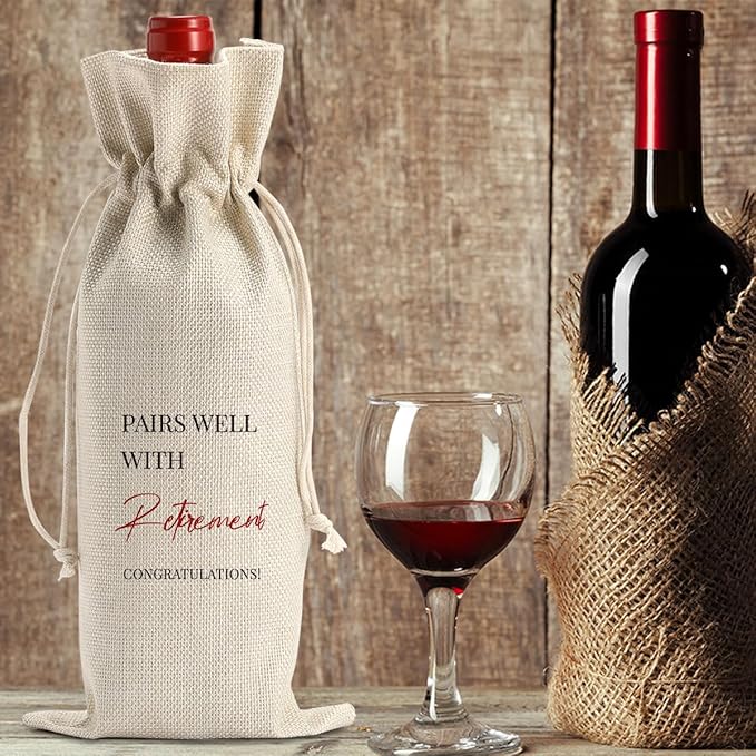 Retirement Wine Bag Retirement Gifts for Women Men Farewell Gifts for Coworkers Pairs Well With Retirement Wine Bag Going Away Gifts for Friends