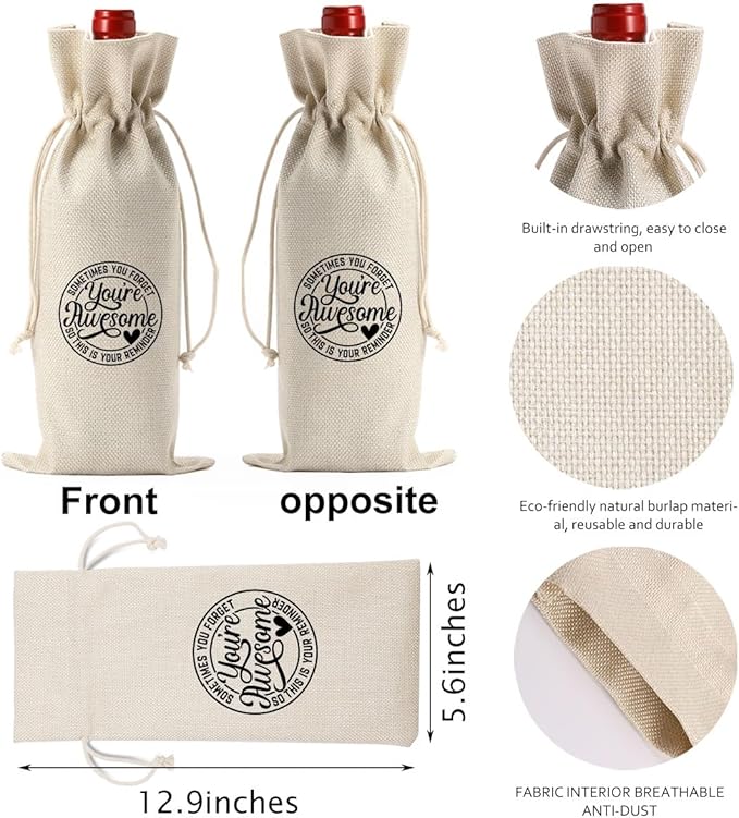 PKW Gifts for Bestie Wine Bag, Gift Ideas Wine Bag for Friends Bestie, Best Friends Wine Gift Bag, Thanksgiving Christmas Friendship Gift Wine Bag for Friends Coworker Bestie