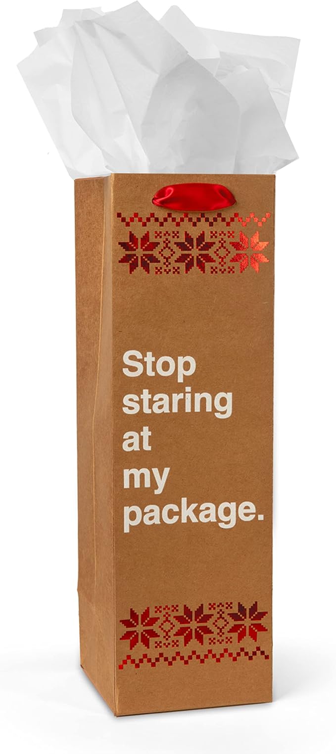 Tipsy Elves Christmas Gift Bags with Included Tissue Paper - Holiday Wine and Bottle Bags - One Size Only - Pack of 6 Bags