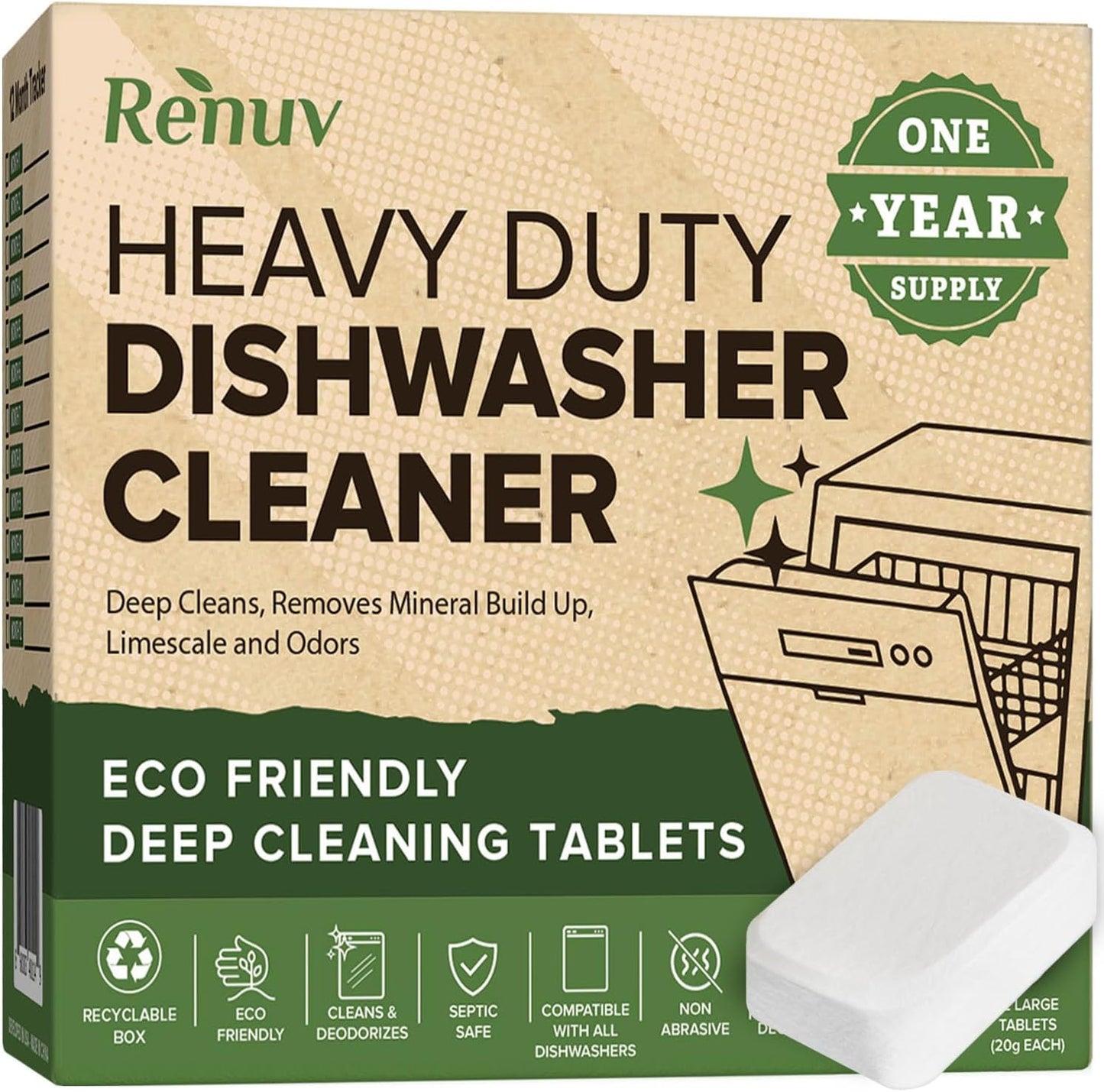 Washing Machine Cleaner + Dishwasher Cleaner Bundle - Heavy Duty Appliance Deep Cleaning, Descaling and Deodorizing