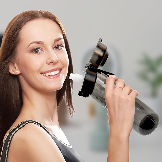 Leak Proof 650ML Scented Sports Water Bottle With Straw and Flavor Pods - Great Gift Idea for Outdoor Activities