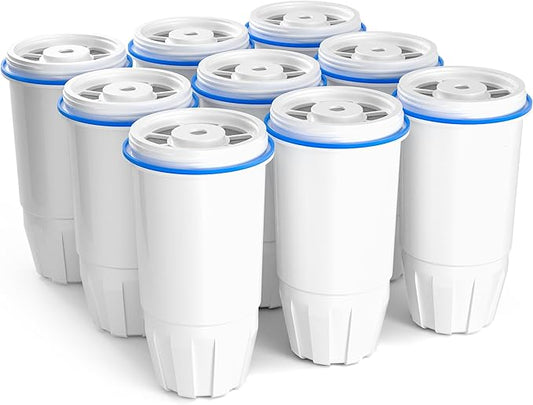 Water Filter Replacement 5-Stage Compatible with Zero Pitcher and Dispenser ZR-001 ZR-017 ZR-004 ZP-006 ZD-013 ZS-008, Filter System Fit for Zero Water Filter, 9 Pack