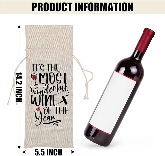 Funny Wine Quotes Wine Bag Wine Tasting Party Supplies for Wine Lovers Women Men Auntie Groom Friend Christmas Birthday Wedding Bachelorrette Party Wine Bags