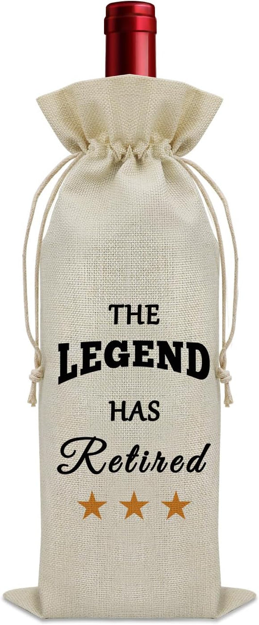 Retirement Gifts for Women Men 2024 Wine Bag Officially Retired Funny Gifts Going Away Gifts for Friends Wine Bottle Decoration Bag Leaving Job Gifts for Coworkers Retirement Appreciation Gifts