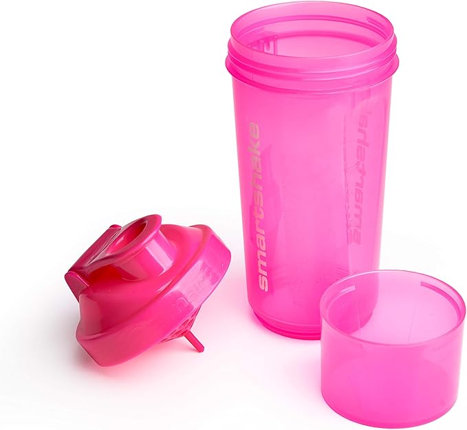 Smartshake SLIM, 17 oz Shaker Cup, Neon Pink (Packaging May Vary)