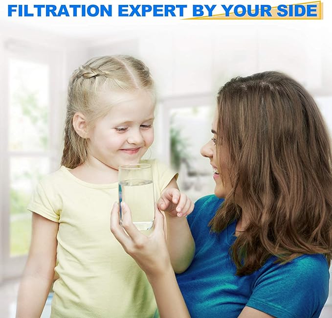 GOLDEN ICEPURE 5 Micron 10" x 2.5" Whole house Sediment Water Filter Replacement for WHKF-GD05, Aqua-Pure AP110, Culligan P5, DuPont WFPFC5002, CFS110, RS14 10 inch RO System Unit 4PACK