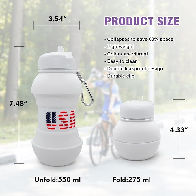 TOTU 20oz Water Bottle BPA Free, for Travel, Sports, Gym, Camping, Hiking, All Essentials