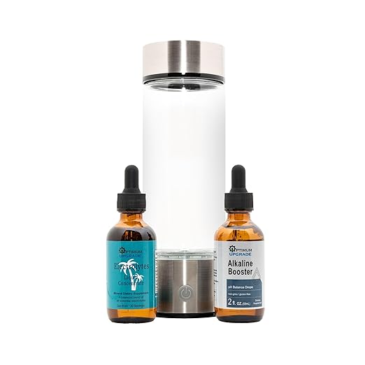 OU Hydrogen Water Bottle, Portable Hydrogen Water Ionizer Machine, Hydrogen Water Generator, Rechargeable Hydrogen Rich Water Glass Health Cup (Hydrogen Bottle only)