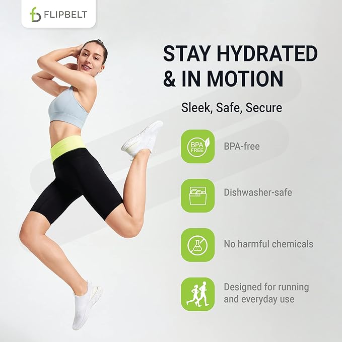 FlipBelt Portable Lightweight Running Water Bottle