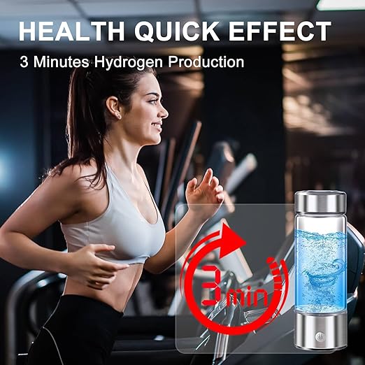 Hydrogen Water Bottle Generator, 3 Minutes Hydrogen Water Bottle, 2024 New Water Ionizer for Mother’s Day Gift, SPE PEM Technology Hydrogenated Water Machine for Home, Office, and Gym（Blue）