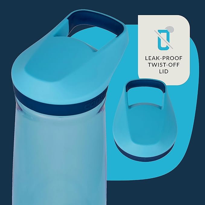 Contigo Kids’ Micah Water Bottle with Leak-Proof Lid, 20oz, Blue Raspberry/Blueberry