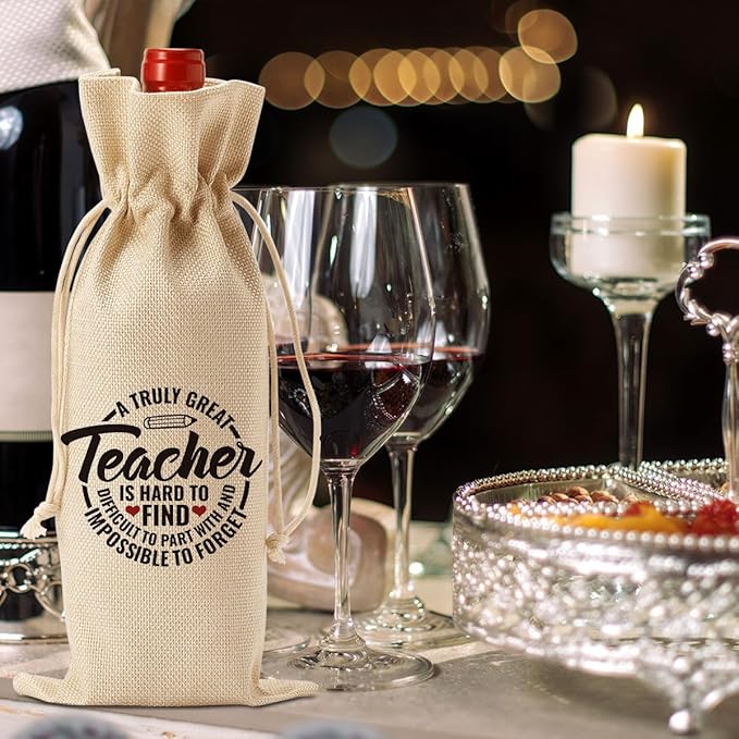 Teacher Wine Bag Teacher Appreciation Gifts Teacher Gifts Thank You Gifts for Teacher Back to School Teacher Gifts Teacher Christmas Gifts End of Year Teacher Gifts
