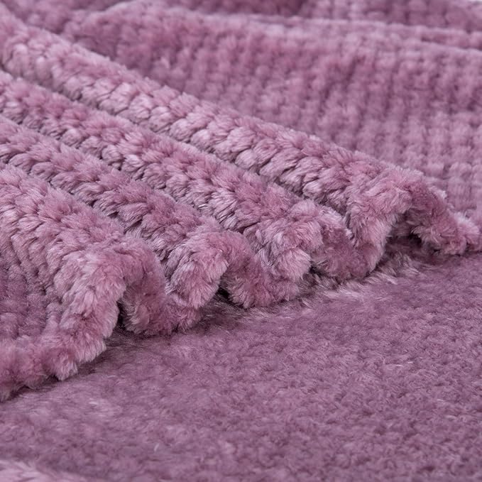 Fuzzy Blanket or Fluffy Blanket for Baby, Soft Warm Cozy Coral Fleece Toddler, Infant or Newborn Receiving Blanket for Crib, Stroller, Travel, Decorative (28Wx40L, XS-Burgundy)