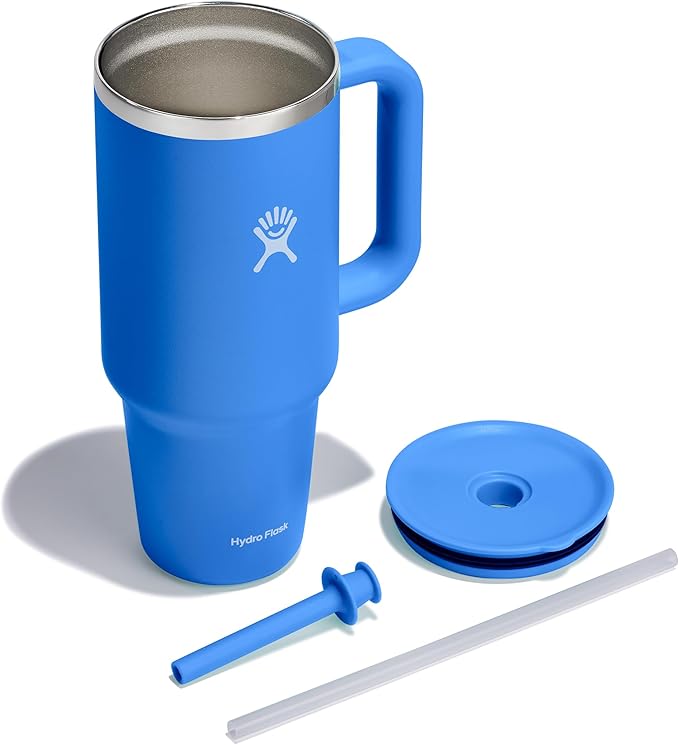 Hydro Flask Travel Tumbler Stainless Steel Vacuum Insulated Tumbler with Lid and Straw for Cold Water and Drinks for Sports, School, Work, Car, Travel, Weekends