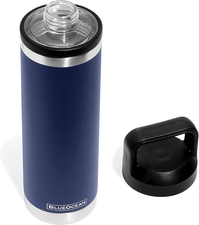 Classic 20 oz Water Bottle, Insulated Stainless Steel With Pro-Tough Lid | Perfect Insulated Water Bottle And Tumbler As Travel Water Bottle, Bike Water Bottle, Or Gym Water Bottle (Navy)