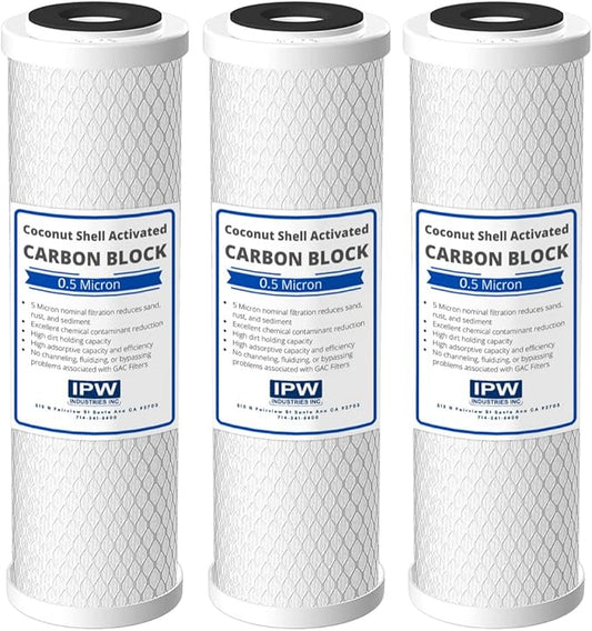 Compatible for Taste and Odor compatible Filter Cartridges 42 34377/42 34370 Pack of 3 - MADE IN USA by IPW Industries Inc