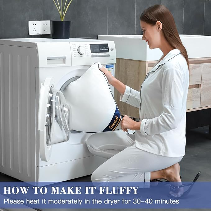 OTOSTAR Pillows Standard Size Set of 4 Bed Pillows for Sleeping Cooling Pillows 4 Pack with 3D Microfiber Filling Breathable Cover Pillows for Back Stomach or Side Sleepers Soft Fluffy Pillows for Bed