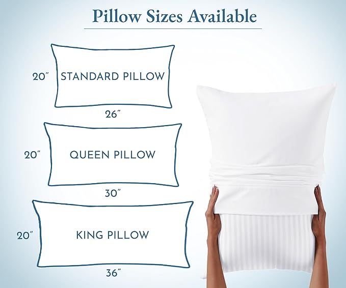 California Design Den 2-Pack Bed Pillows King Size Set of 2 for Sleeping, Cooling Luxury Hotel Pillows, for Back, Stomach or Side Sleepers
