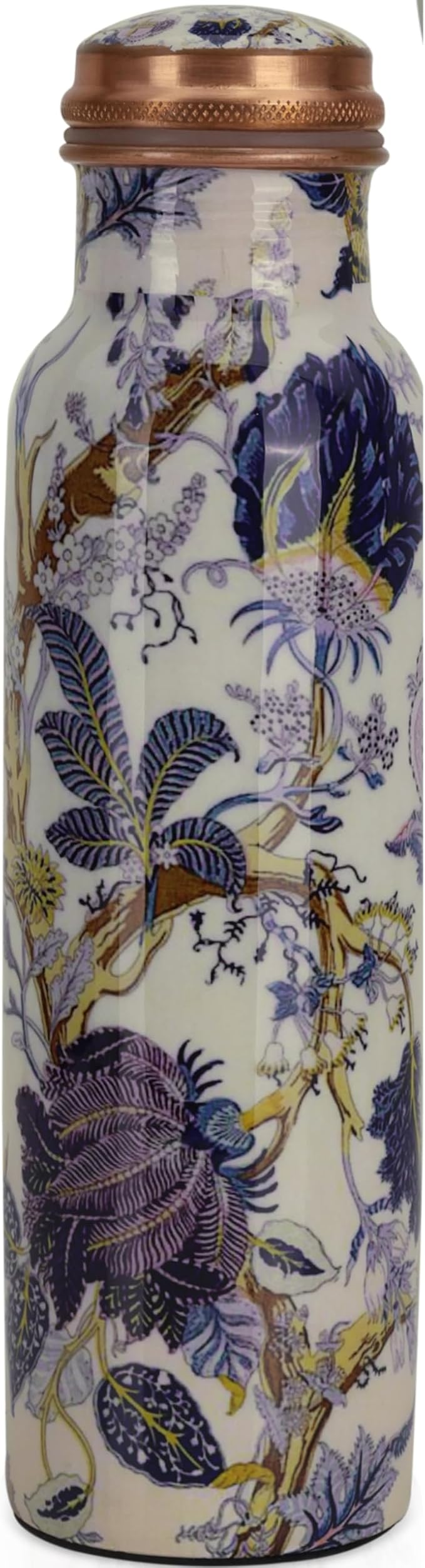 Copper Water Bottle 34 oz Pure Hammered Ayurvedic Pure Copper Vessel For Drinking Leak Proof Bottle With Carry Bag for Sport Fitness Yoga Sports Copper Bottles 1000 ML