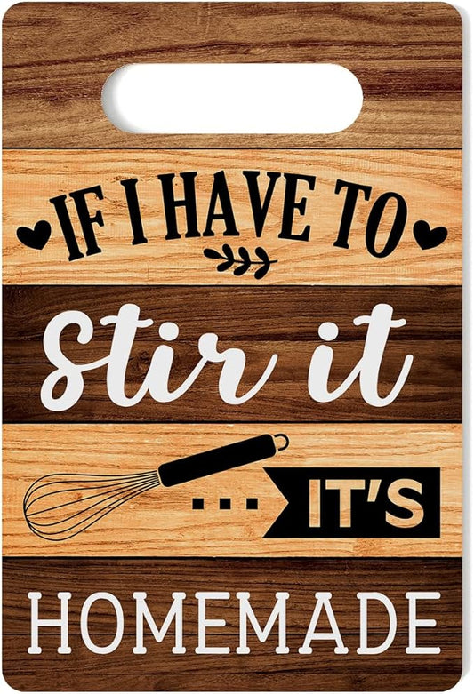 Farmhouse Kitchen Decor, Kitchen Signs Wall Decor, Kitchen Decorations, Kitchen Door Wall Hanging Decor, Kitchen Gifts for Women, If I Have to Stir It It's Homemade Wood Sign 8 x 12 Inch