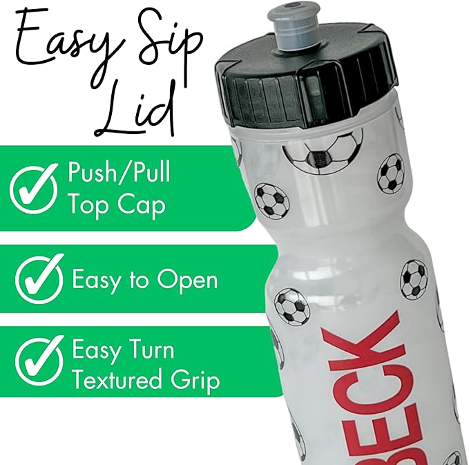 50 Strong Kids Water Bottle | 22 oz. BPA- Free Sports Squeeze Water Bottles with Pull Top Cap |Perfect Water Bottle for School | Reusable & Durable for Boys & Girls | Made in USA