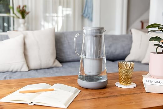 LifeStraw Home Pitcher Glass and Silicone Base 7 cup Pebble