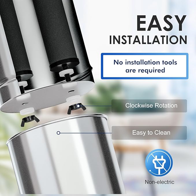 Purewell PB-2 Black Purification Elements, Replacement Filters for PB-2/BB8-2 Purification Elements and Gravity Water Filter System (2 Pack)