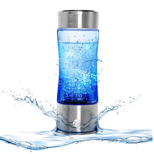 Komene Hydrogen Water Bottle with PEM SPE Technology, PEM Electrolysis Hydrogen Generator LED Display, Hydrogen Water Ionizer Machine for Home Office Travel, Best Gifts for Men and Women