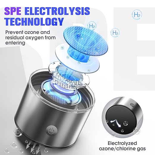 Hydrogen Water Bottle, Portable Rechargeable Hydrogen Water Bottles Generator, 3 Min Quick Electrolysis, 420ml Portable Hydrogen Water Generator for Office, Daily Use, Exercise, Travel and Gifts