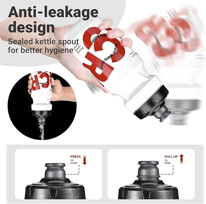 Bike Water Bottle 21oz Bicycle Water Bottle for 5hrs Insulation Sports Squeeze Water Bottle with Leakproof DesignFits Most Bike Cages (Red 21)