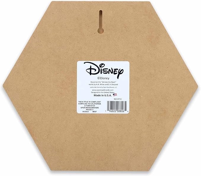 Open Road Brands Disney Winnie The Pooh Kind Words are The Honey Wood Wall Decor - Cute Winnie The Pooh Decoration for Kitchen, Bedroom or Office
