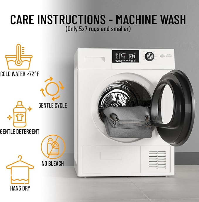 Machine Washable Modern Solid Design Non-Slip Rubberback 2x3 Traditional Area Rug for Entryway, Bedroom, Kitchen, Bathroom, 2'3" x 3', Gray