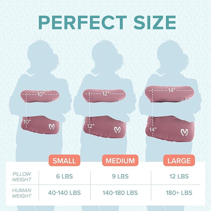 Calmier - 9 lb Sensory Weighted Pillow - Glass Bead Filled Hug Pillow - Ultra Plush Cozy Weighted Pillows for Adults and Kids - Child Sensory Pillow - Weighted Lap Pad (Pink - Minky, 9 LBS)