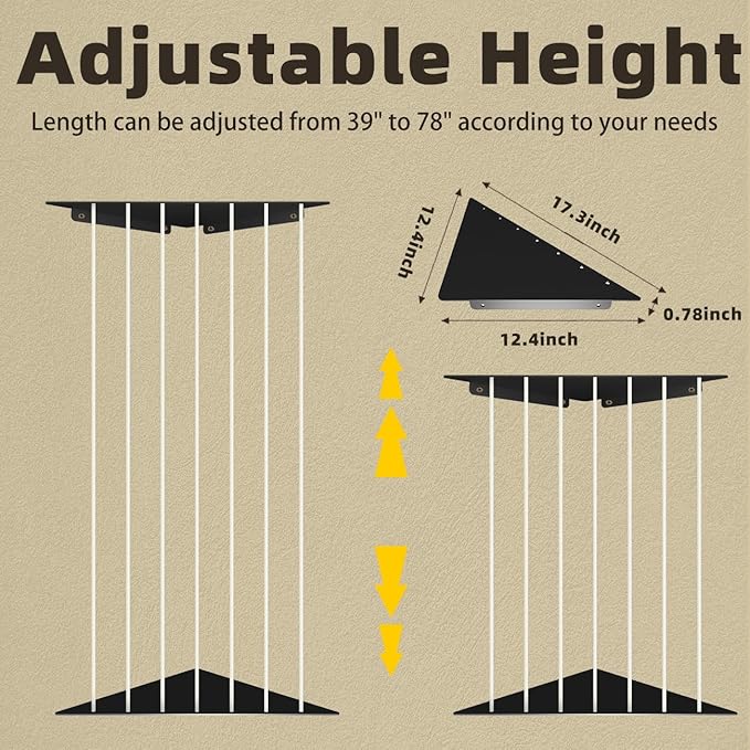 Toy Storage Organizer Corner Stuffed Animal Plush Toy Storage Kids Room Holder with Length Adjustable Large Toys Wall Hanging Shelf for Nursery Playroom Bedroom Sturdy Metal Black