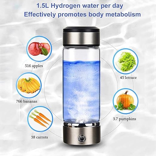 Hydrogen Water Bottle, Hydrogen Water Bottle Generator, 3 Minutes to Improve Water Quality, Perfect for Travel, Exercise, Office, Home Drinking