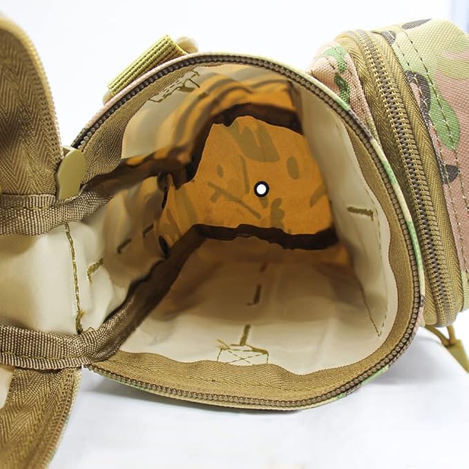 Outdoor Military Tactical Water Bottle Bag, Multi-Function Mount Water Bottle Bag for Camping Trip, with Adjustable Shoulder Strap, Large-Capacity Water Bottle Bag on Waist